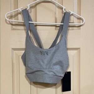 TYR Women's Heather Gray Sports Bra